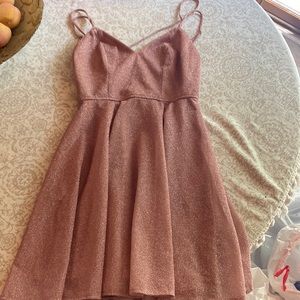 Sparkly Pink Mini Dress